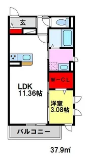 フェリシア祇園【1階】の間取り