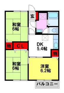 メゾンウィロー【2階】の間取り