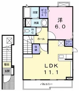 スプリングウィンドIII【2階】の間取り