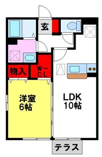 サンライズII番館【1階】の間取り