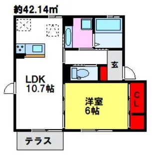 セジュール松泉II【1階】の間取り