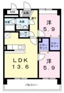 エルモソピソ【5階】の間取り