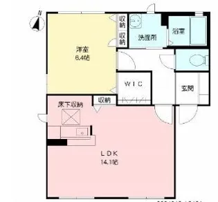 エルアインス本町【101号室】の間取り