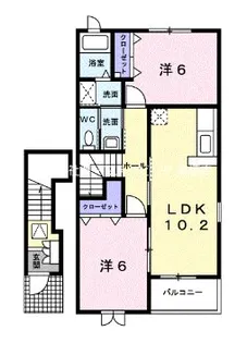 アンソレイエメゾン【B204号室】の間取り