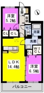 グレイスピア【402号室】の間取り