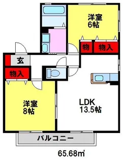 プラムヒルズ【B103号室】の間取り