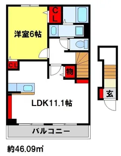 スカイハイツ儀徳II【2階】の間取り