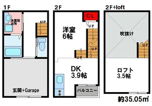 NORTH FIELD I【1号室】の間取り
