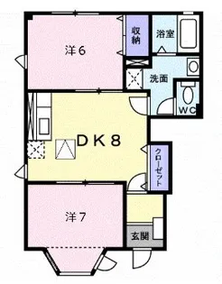 メゾンドヴィラII【1階】の間取り