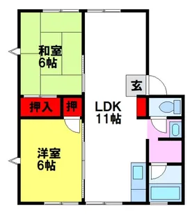 エクセレントハイツ【C102号室】の間取り
