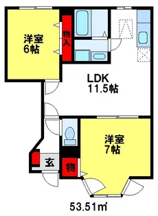 クレストール【1階】の間取り