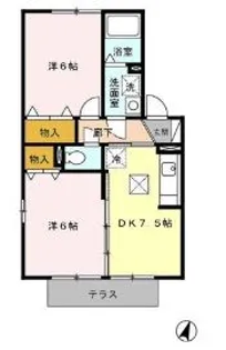 シャルマンわかば【C207号室】の間取り