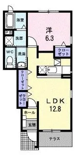 ピュアネス今泉II【1階】の間取り