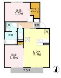 シャンクス【1階】の間取り