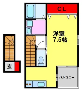 インターヒルズ鳥栖【B204号室】の間取り