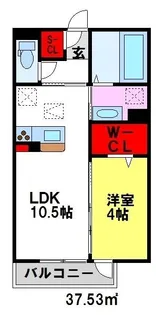 D.セジール【102号室】の間取り