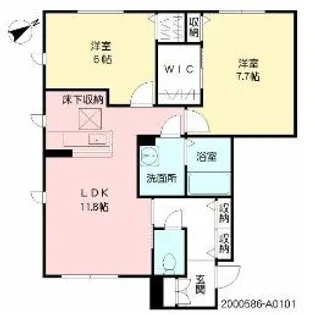 カーサドマーニ【A101号室】の間取り