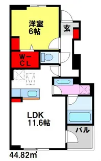 フィデール【1階】の間取り