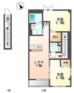 ビブレシャトー【201号室】の間取り