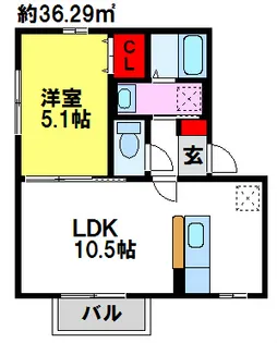 ソレーユシャトー【1階】の間取り