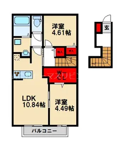 D style【202号室】の間取り