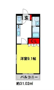 エスポアハイツM【205号室】の間取り
