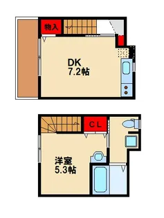 Seven Hills 鳥栖【E号室】の間取り