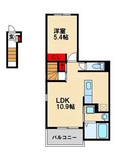 フリーダムレジデンスII【2階】の間取り