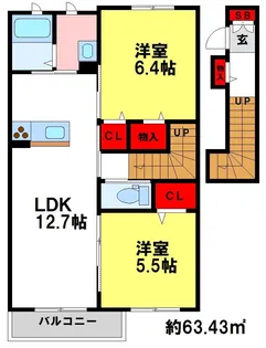 CREOLE【2階】の間取り