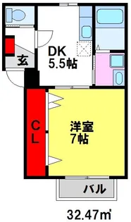 フロンテージII【201号室】の間取り