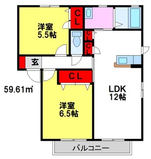 シャーメゾン蔵上【2階】の間取り