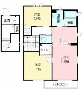 Fフラッツ鳥栖 E棟【2階】の間取り