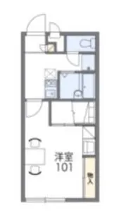 レオパレス恵比須II【105号室】の間取り