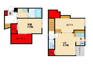 CB鳥栖Rizアトレ【2階】の間取り