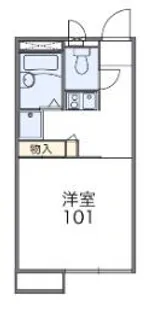 レオパレスヴェルコート【204号室】の間取り