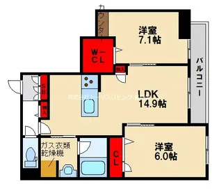 BEREO STAGE 新鳥栖【302号室】の間取り