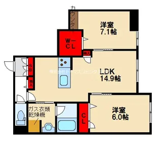 BEREO STAGE 新鳥栖【1階】の間取り