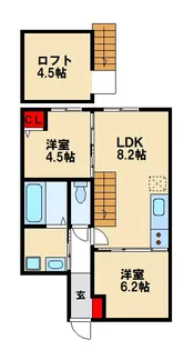 グランステイツ小郡【101号室】の間取り