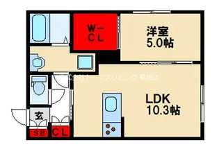 K-idealTOSUII【B102号室】の間取り