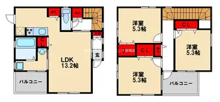 佐賀県鳥栖市立石町【一戸建】の間取り