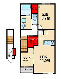 マジョリティ【2階】の間取り