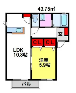 サミーユI【2階】の間取り