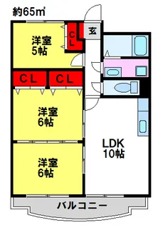 グラース蔵上参番館【203号室】の間取り