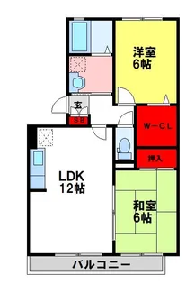ロイヤルステージタウン鳥栖【B307号室】の間取り
