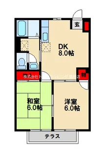 サンヒルズ【102号室】の間取り