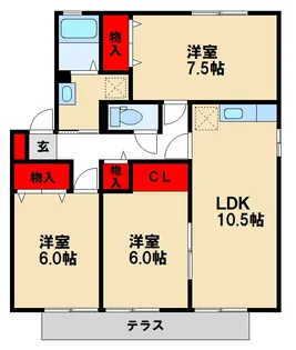 ルポロジェマンA【1階】の間取り