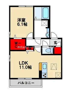 ハートランド【A102号室】の間取り