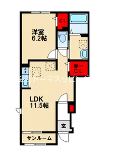 アトレ真木I【1階】の間取り