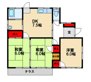 福岡県久留米市高良内町【一戸建】の間取り