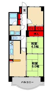 ヒューマンズ鳥栖【6階】の間取り